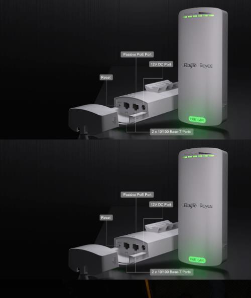 RUIJIE REYEE RG-EST-100-E 2.4ghz Dual-Stream (Çift Akış) 500M Kablosuz Köprü Access Point 2'li SET OUTDOOR  - Access Pointler ürünleri tekmarshop.com'da